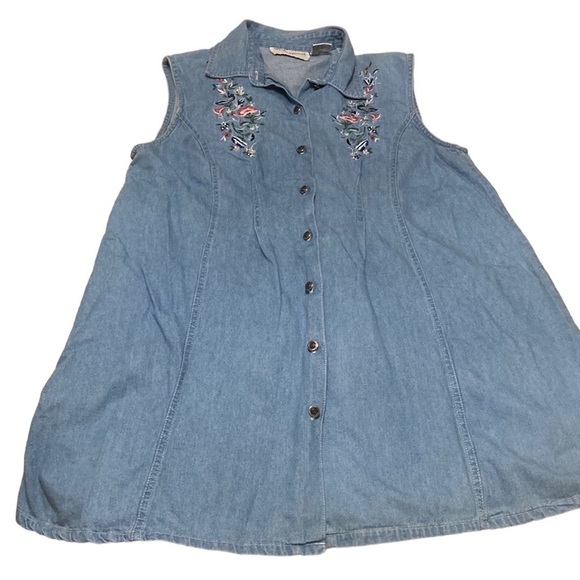 Oh mamma denim sleeveless top size M - Picture 1 of 6